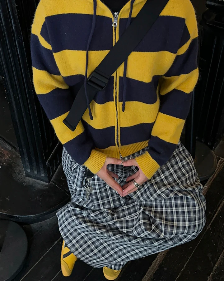 American Vintage Striped Hooded Sweater - Image 3