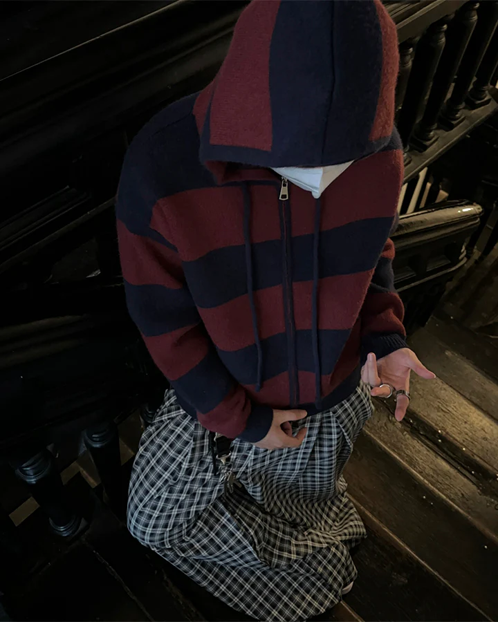 American Vintage Striped Hooded Sweater - Image 8