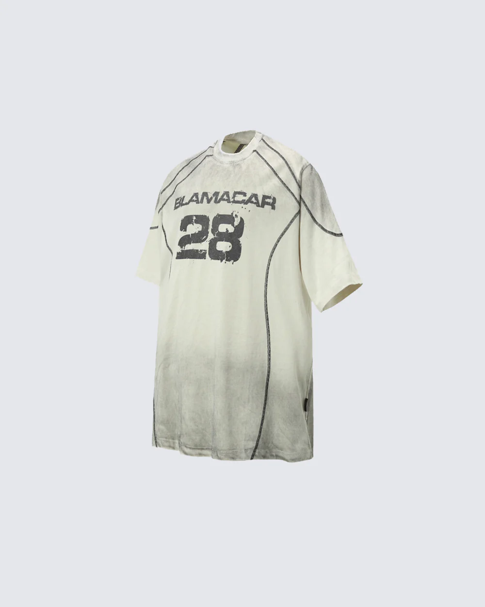 American Vintage Washed Contrast Stitch Graphic T-Shirt - Image 2