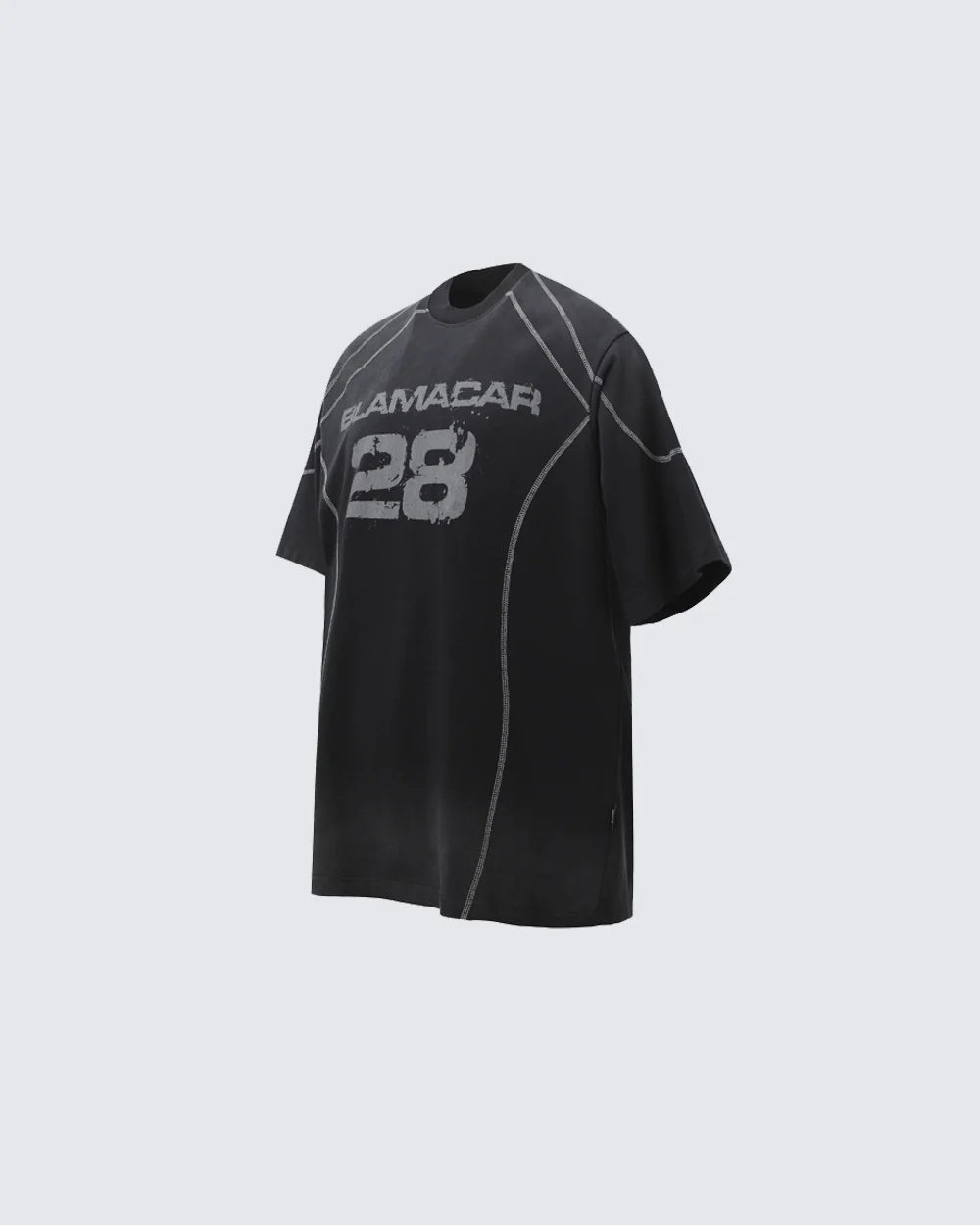 American Vintage Washed Contrast Stitch Graphic T-Shirt - Image 5