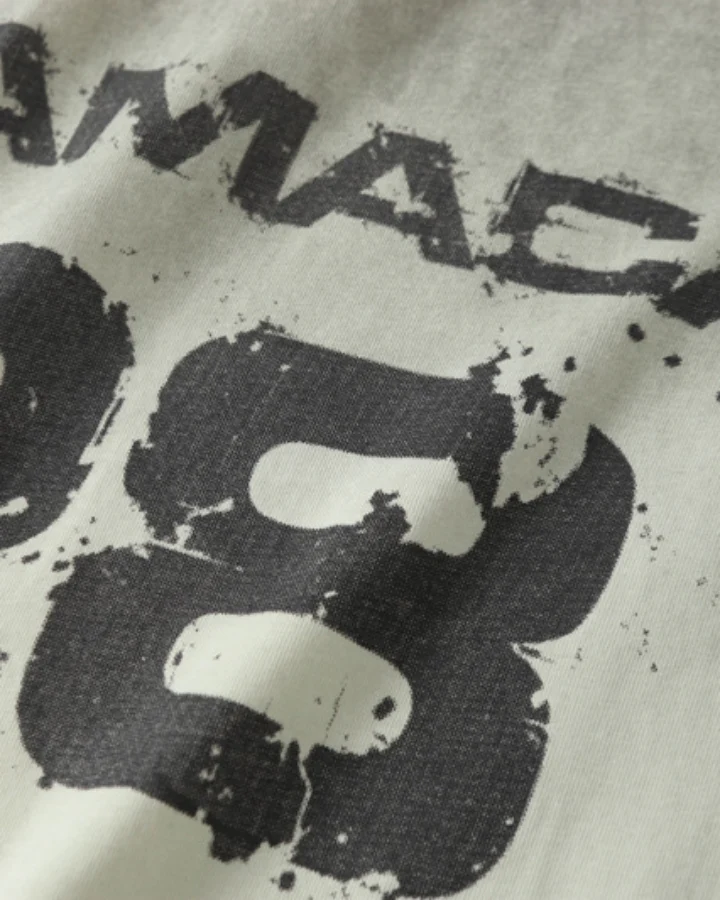American Vintage Washed Contrast Stitch Graphic T-Shirt - Image 8