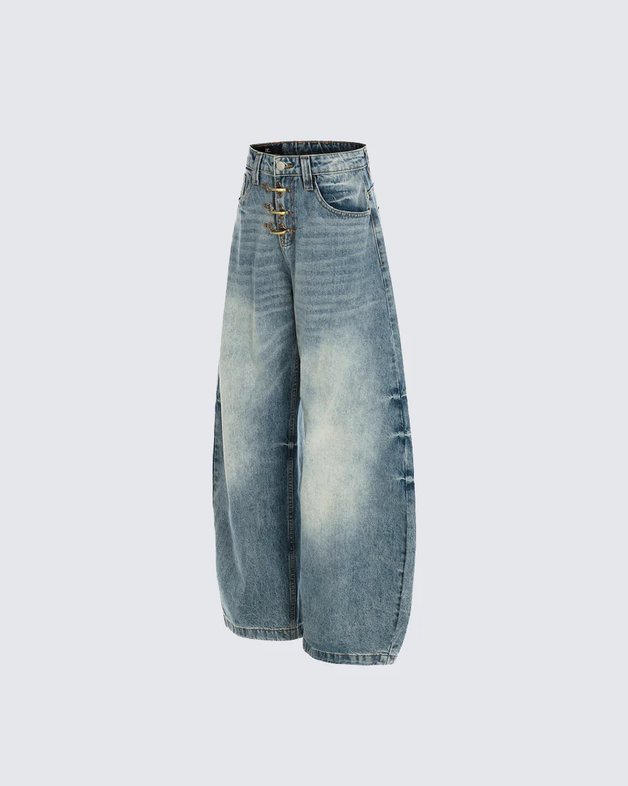 American Vintage Washed Hook Curved Jeans - Image 4
