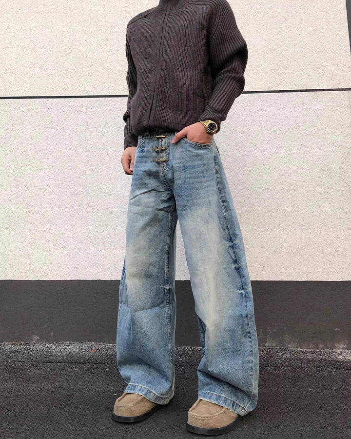American Vintage Washed Hook Curved Jeans - Image 5