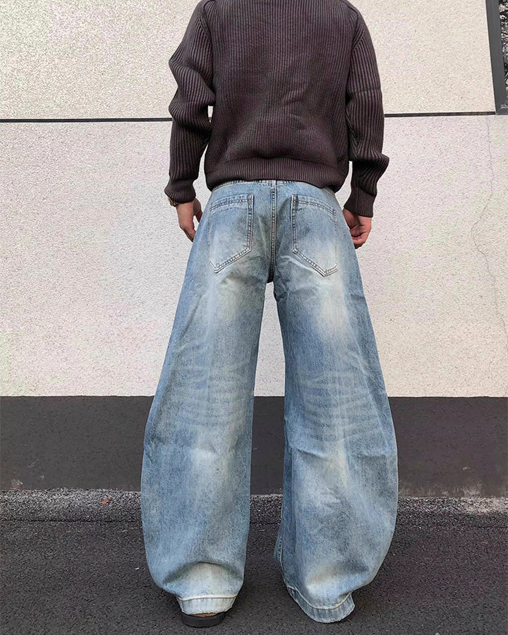 American Vintage Washed Hook Curved Jeans - Image 7