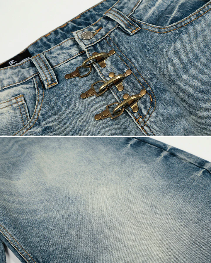 American Vintage Washed Hook Curved Jeans - Image 9
