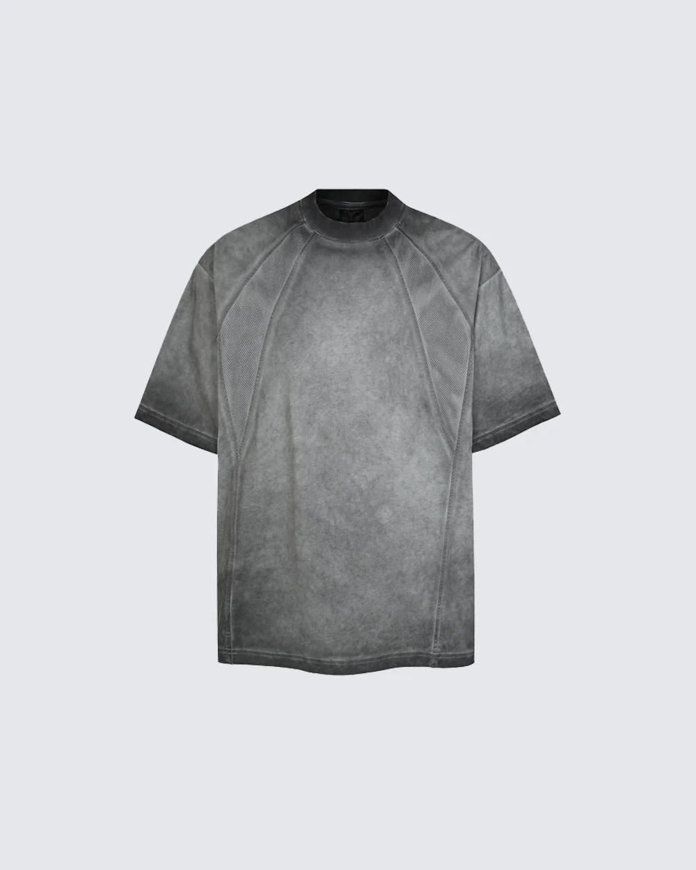 American Vintage Washed Panel Stitching Short Sleeve T-Shirt - Image 2