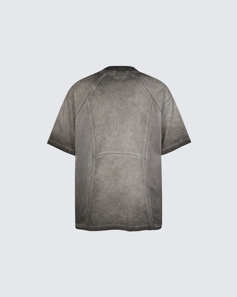 American Vintage Washed Panel Stitching Short Sleeve T-Shirt - Image 3