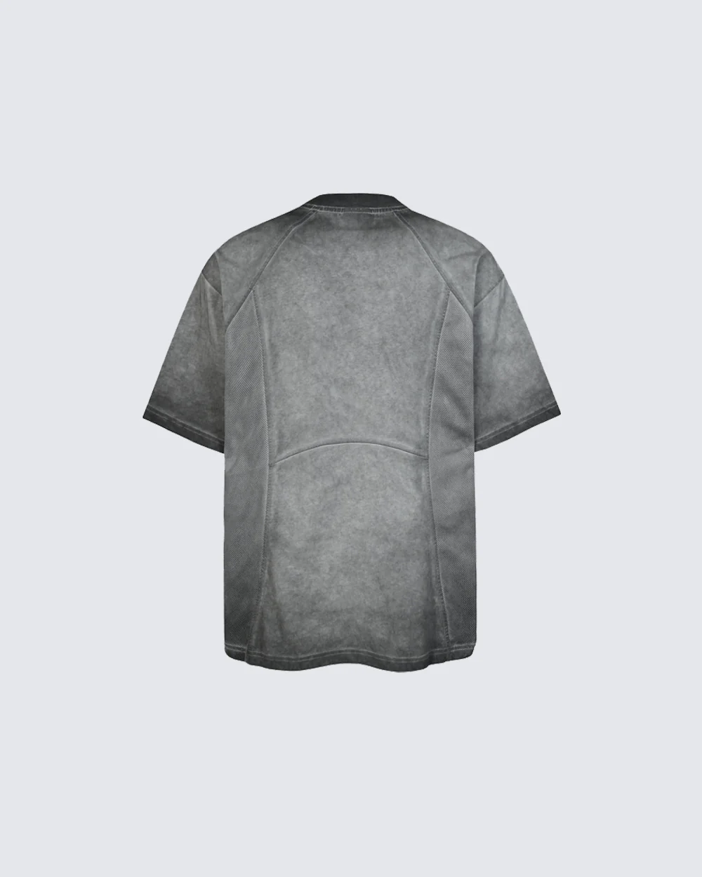 American Vintage Washed Panel Stitching Short Sleeve T-Shirt - Image 4
