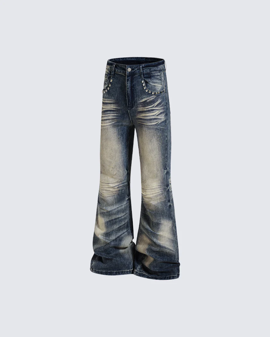 American Vintage Whiskered Flared Jeans - Image 3