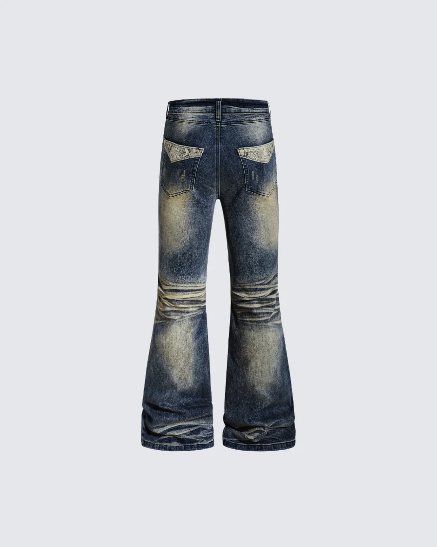 American Vintage Whiskered Flared Jeans - Image 5