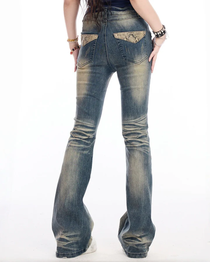 American Vintage Whiskered Flared Jeans - Image 6