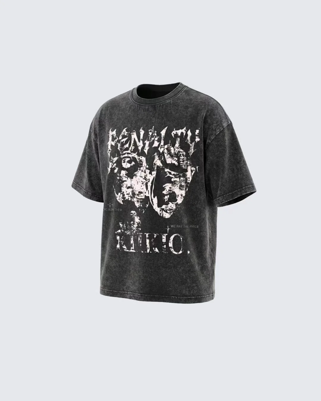 American Washed Distressed Graphic Oversized T-Shirt - Image 2