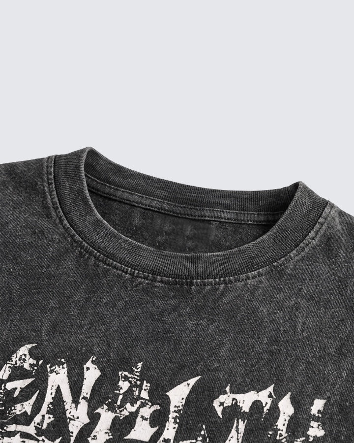 American Washed Distressed Graphic Oversized T-Shirt - Image 4