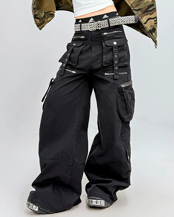 American Workwear Multi-Pocket Denim Pants - Image 3
