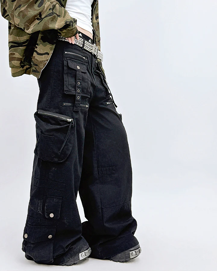 American Workwear Multi-Pocket Denim Pants - Image 4