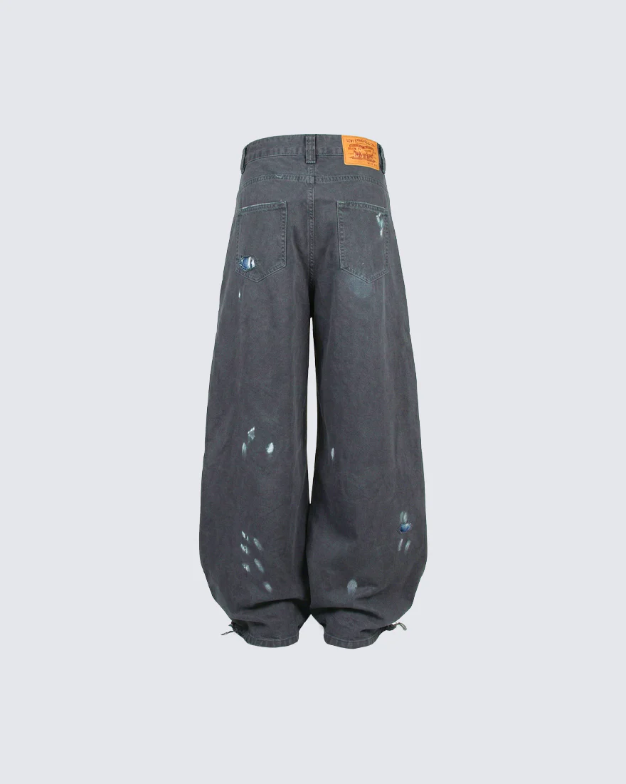 American Wrinkled A-Line Utility Jeans - Image 2