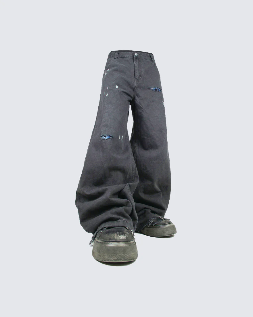American Wrinkled A-Line Utility Jeans - Image 5