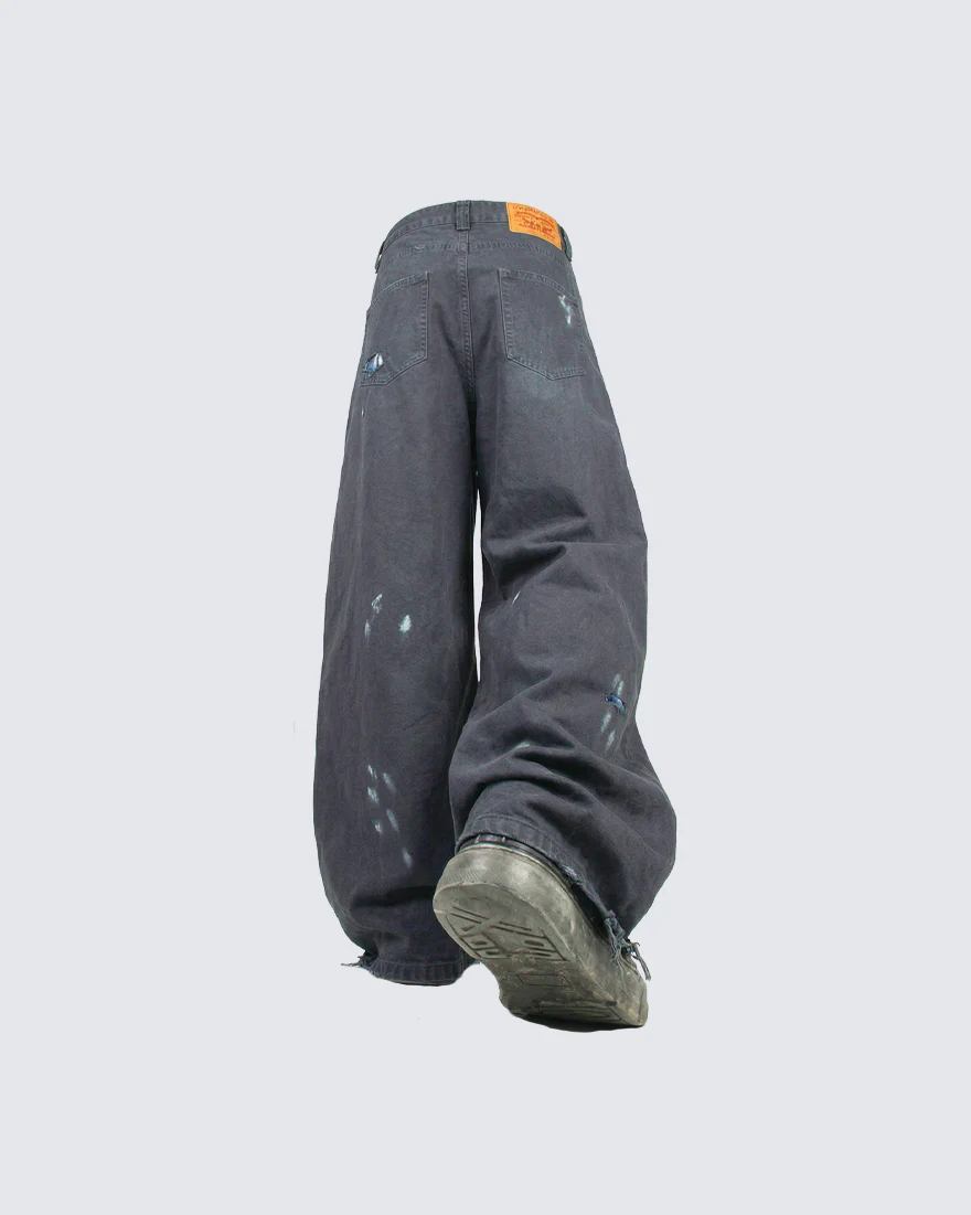 American Wrinkled A-Line Utility Jeans - Image 6