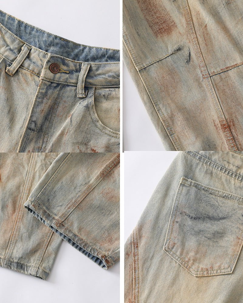 Arc-Cut Distressed Wide-Leg Jeans - Image 10