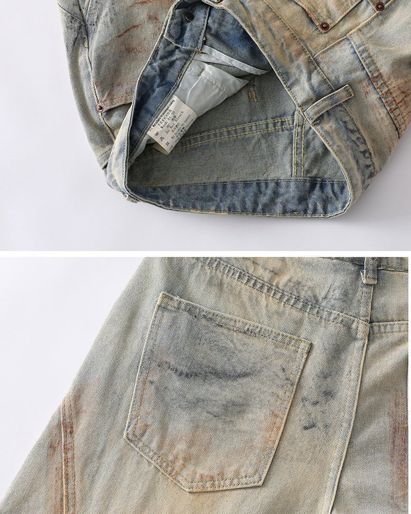 Arc-Cut Distressed Wide-Leg Jeans - Image 8