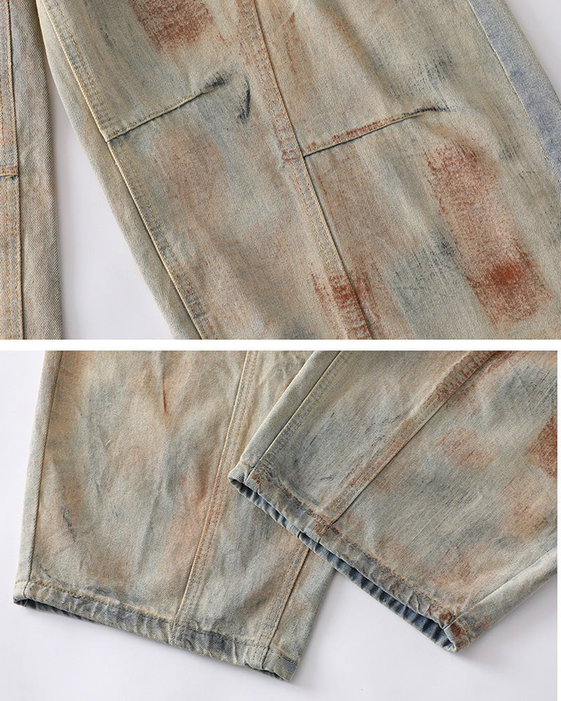 Arc-Cut Distressed Wide-Leg Jeans - Image 9