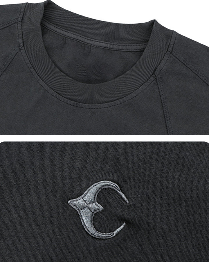Asymmetrical Panel Spliced Short Sleeve T-Shirt - Image 3