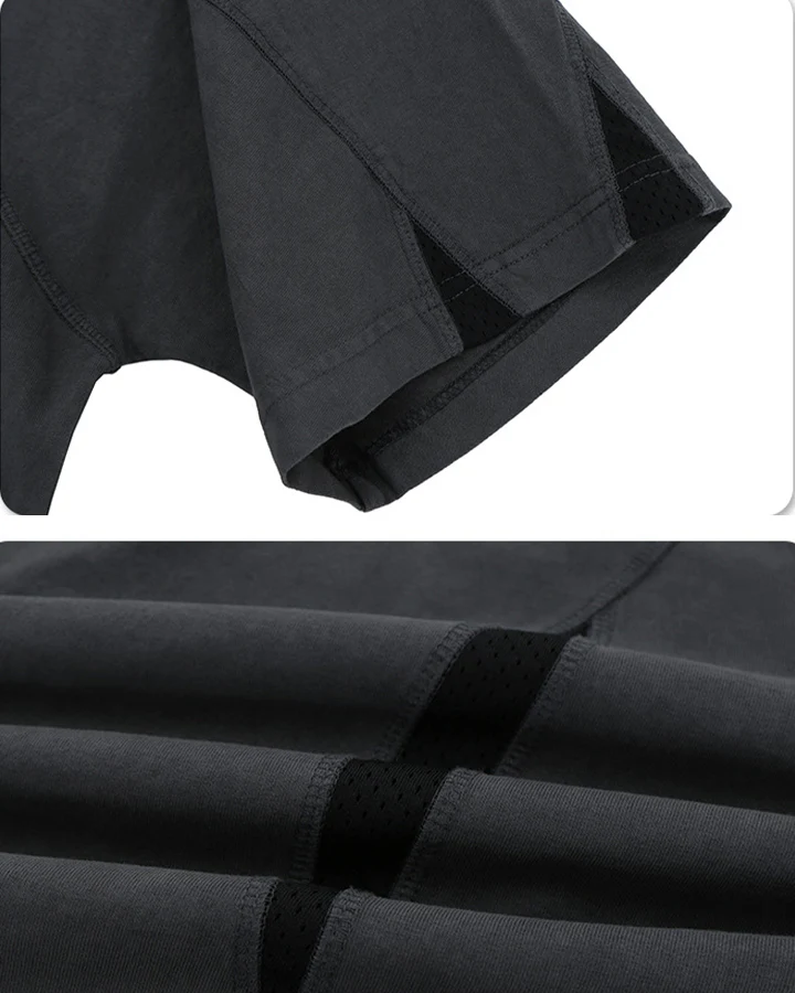Asymmetrical Panel Spliced Short Sleeve T-Shirt - Image 5