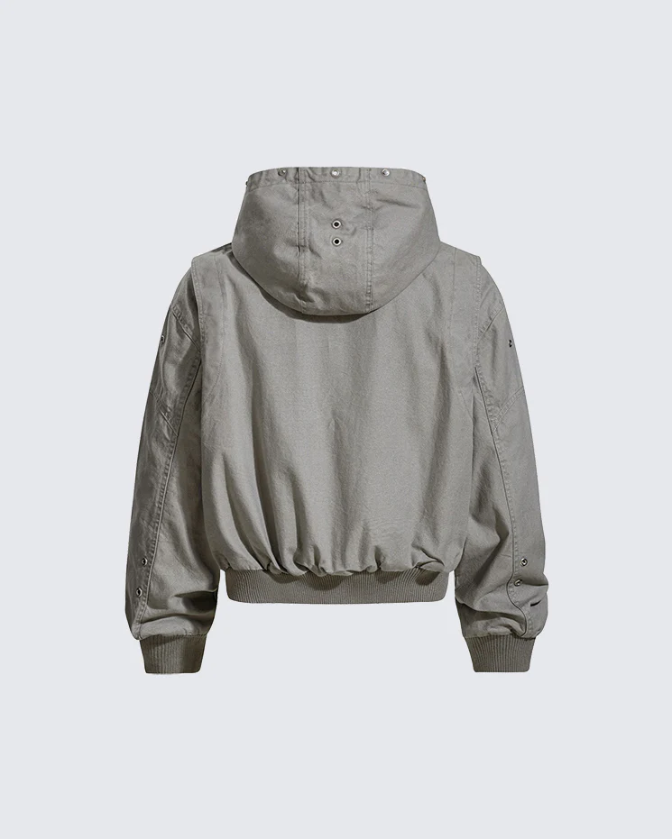 Autumn High Street Washed Hooded Jacket - Image 3