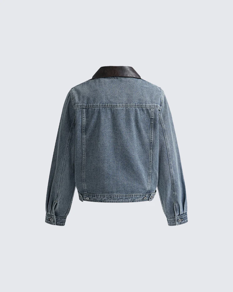 Autumn New Denim Motorcycle Jacket - Image 2