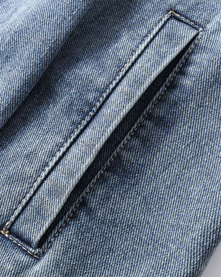 Autumn New Denim Motorcycle Jacket - Image 4