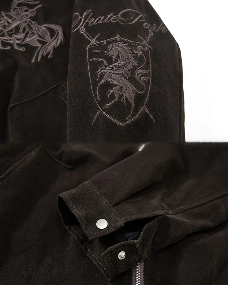 Autumn Winter Embroidered Knight Niche Jacket - Image 5
