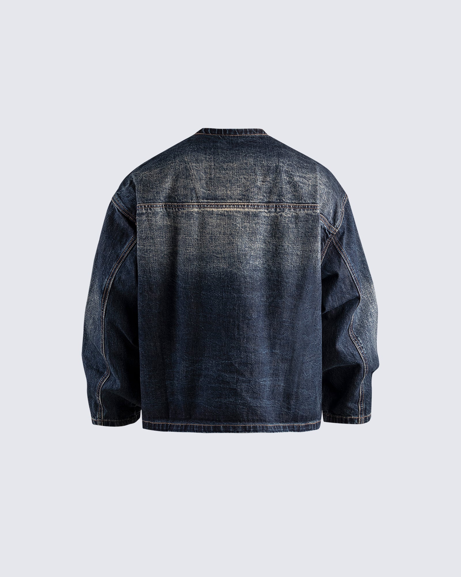 Autumn Winter New Vintage Washed Denim Jacket - Image 2