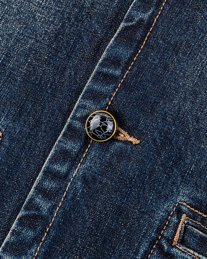 Autumn Winter New Vintage Washed Denim Jacket - Image 4
