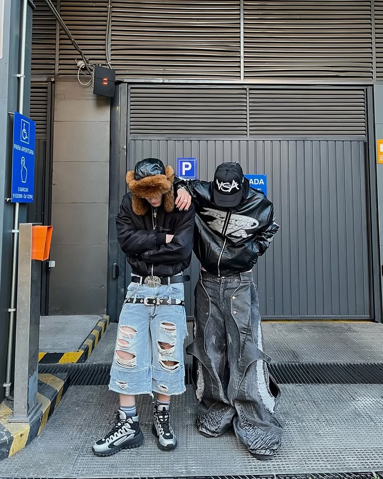 Black and Silver Techwear Bomber Jacket - Image 3