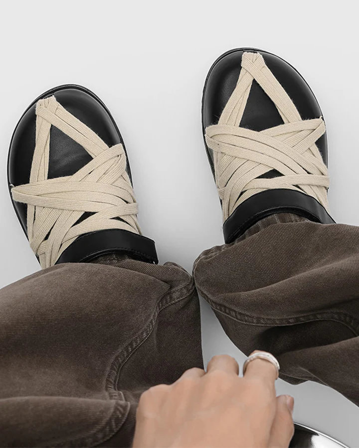Black Crisscross Strap Slingback Sandals - Image 6