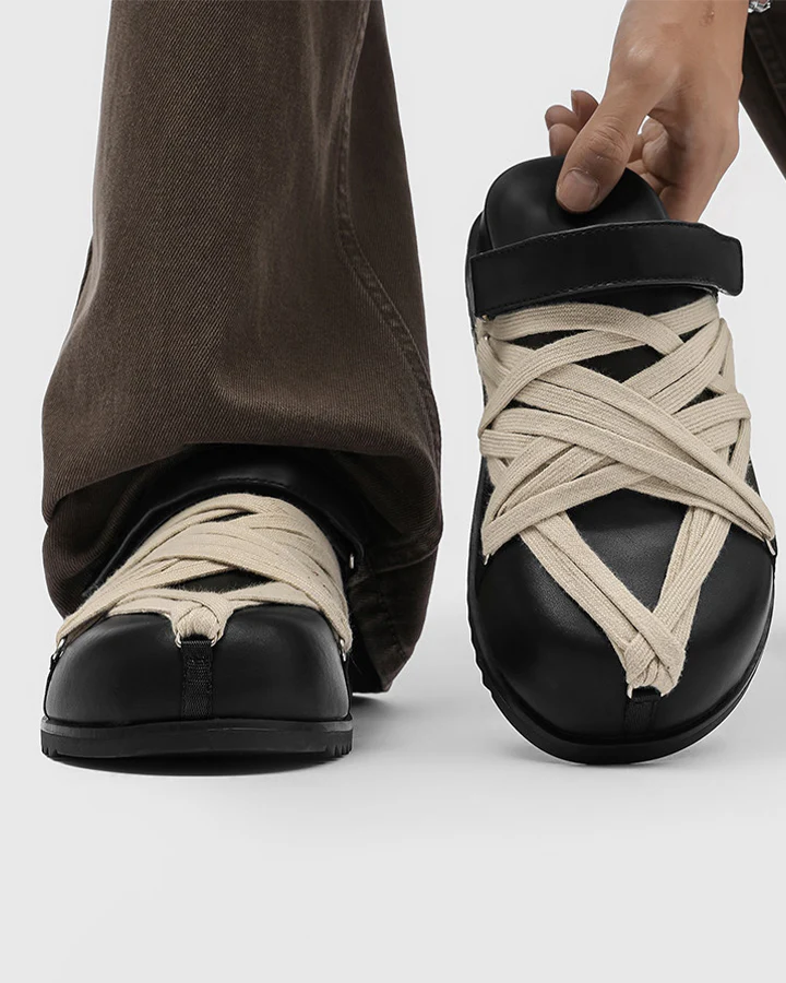 Black Crisscross Strap Slingback Sandals - Image 8