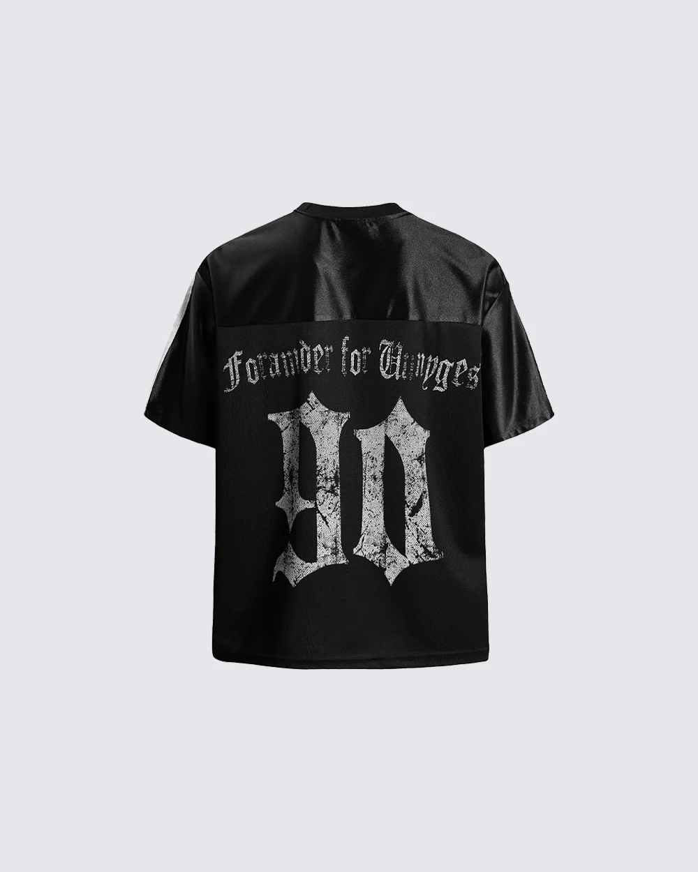 Black Gothic Letter Stripe Sport T-Shirt - Image 10