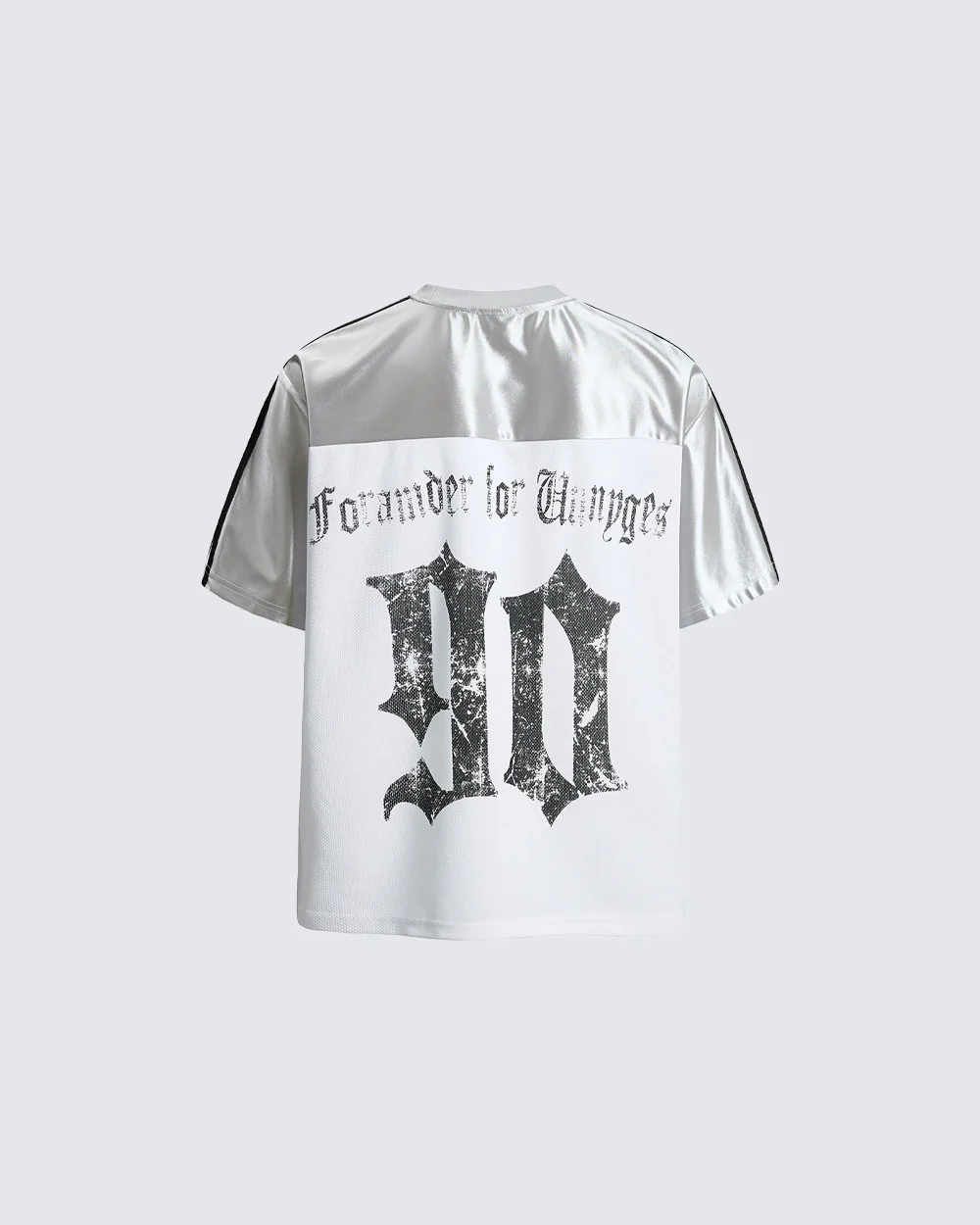 Black Gothic Letter Stripe Sport T-Shirt - Image 12
