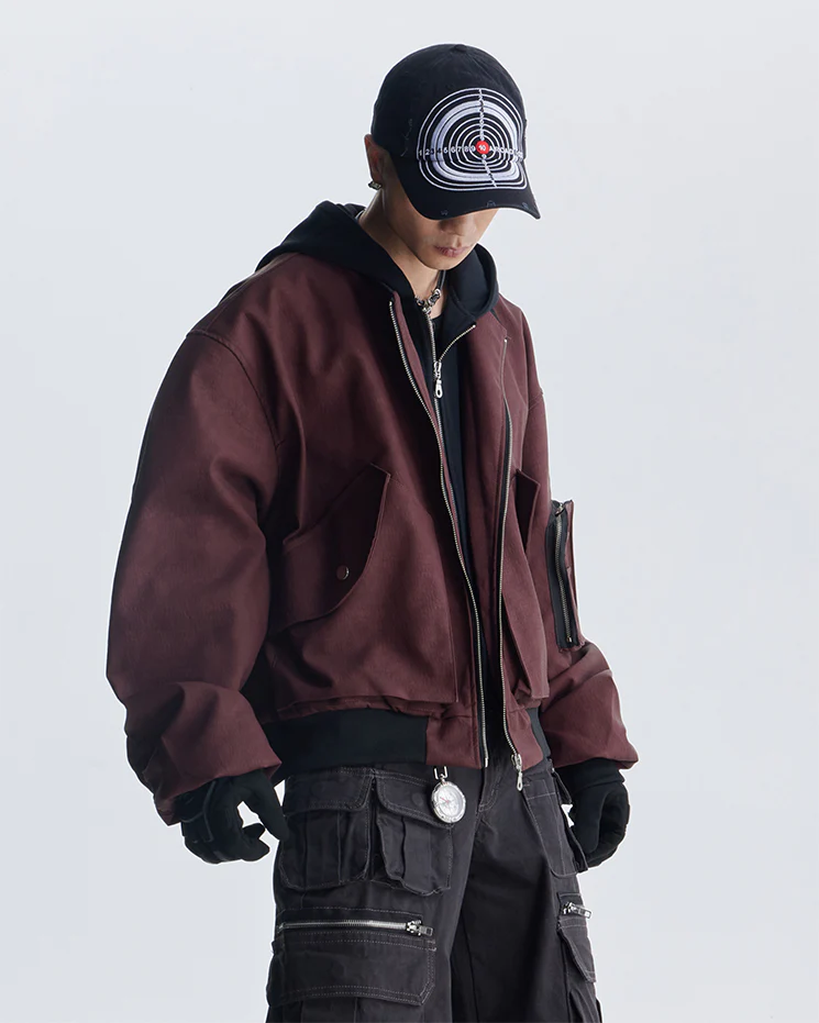 Black Layered Hooded Couple Jacket - Image 4