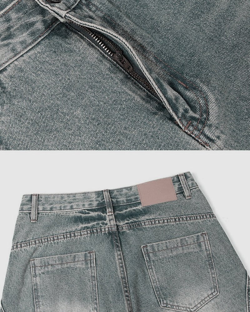 Blade Pants - Distressed Wide-Legged Denim - Image 10