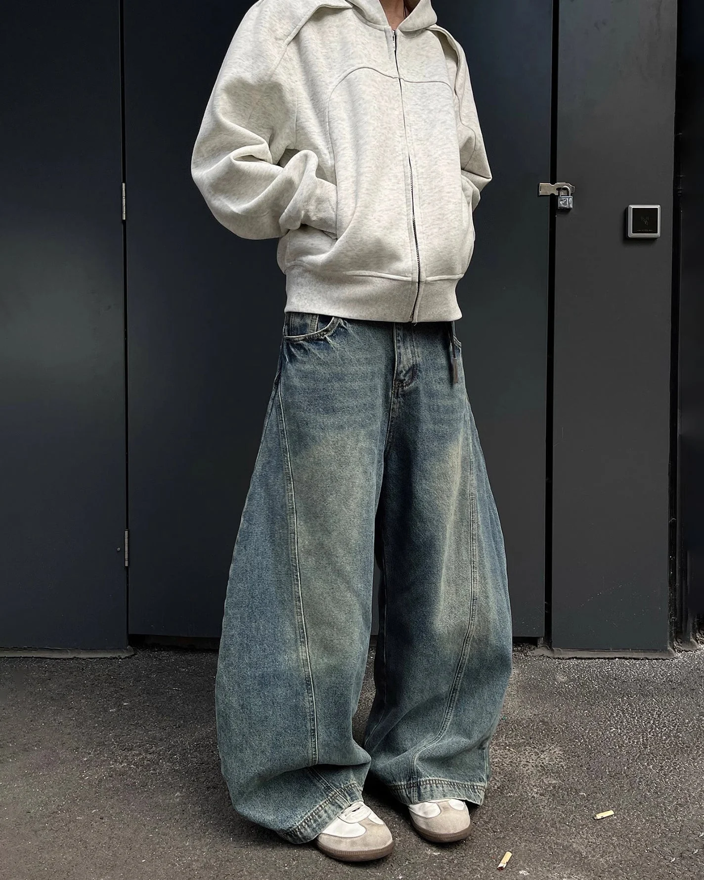 Blade Pants - Distressed Wide-Legged Denim - Image 2