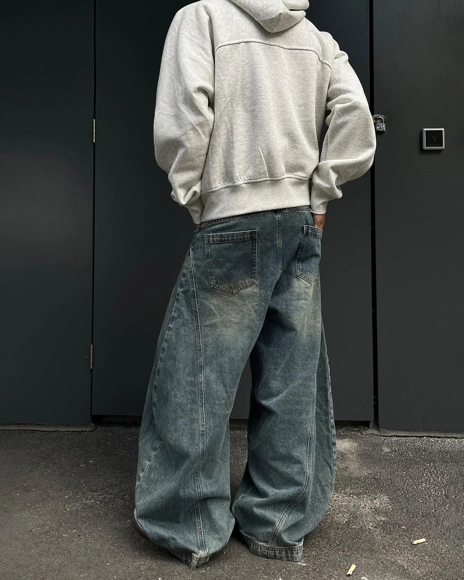 Blade Pants - Distressed Wide-Legged Denim - Image 3