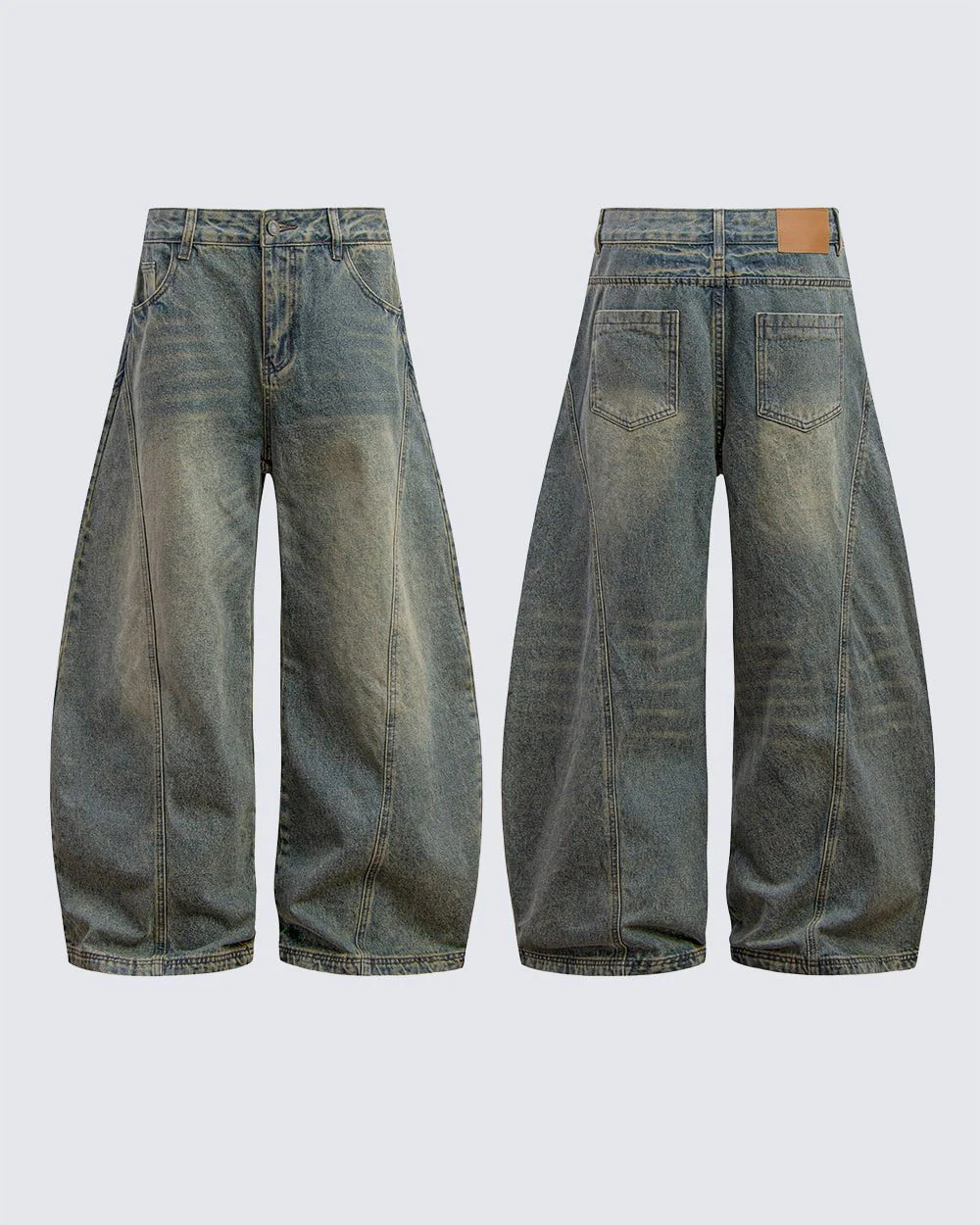 Blade Pants - Distressed Wide-Legged Denim - Image 8