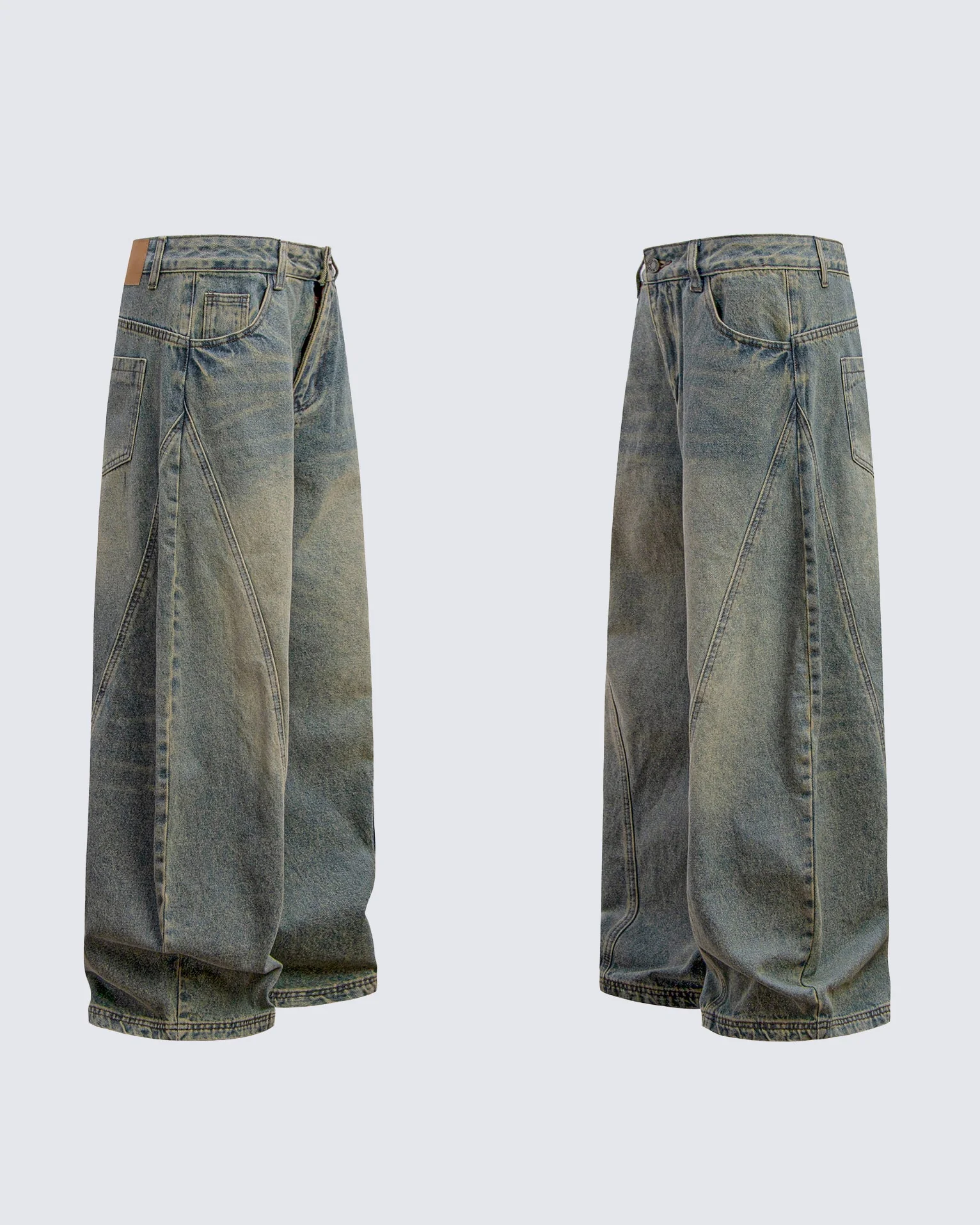 Blade Pants - Distressed Wide-Legged Denim - Image 9