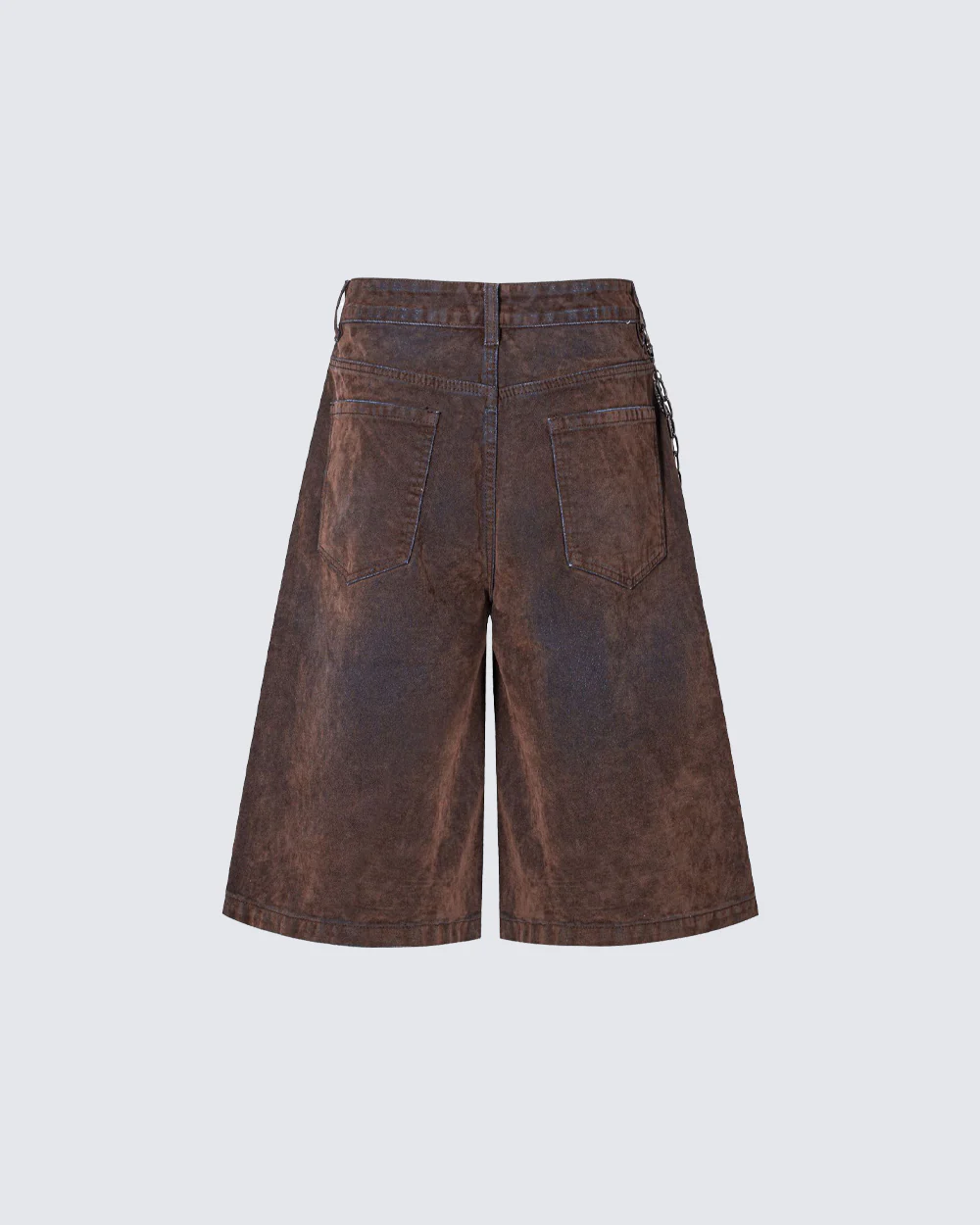 Brown Washed New Vintage Shorts - Image 4