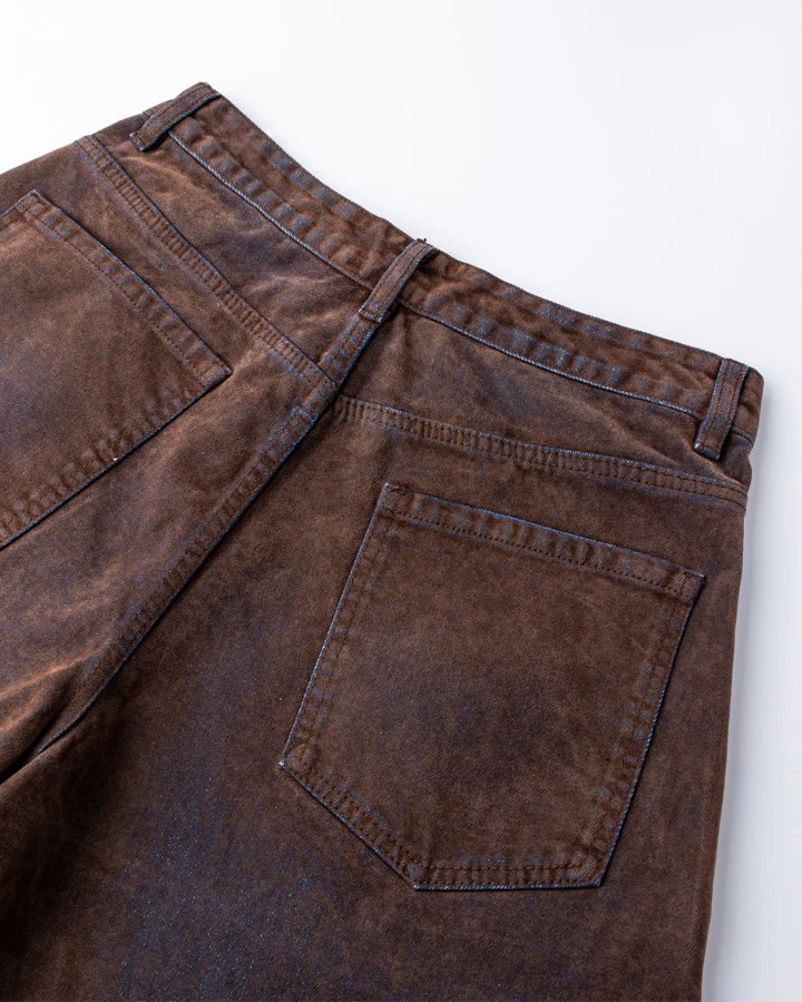 Brown Washed New Vintage Shorts - Image 9