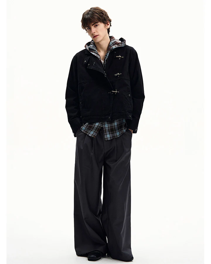 Buckled Stand-Collar Aircraft Buckle Utility Jacket - Image 8