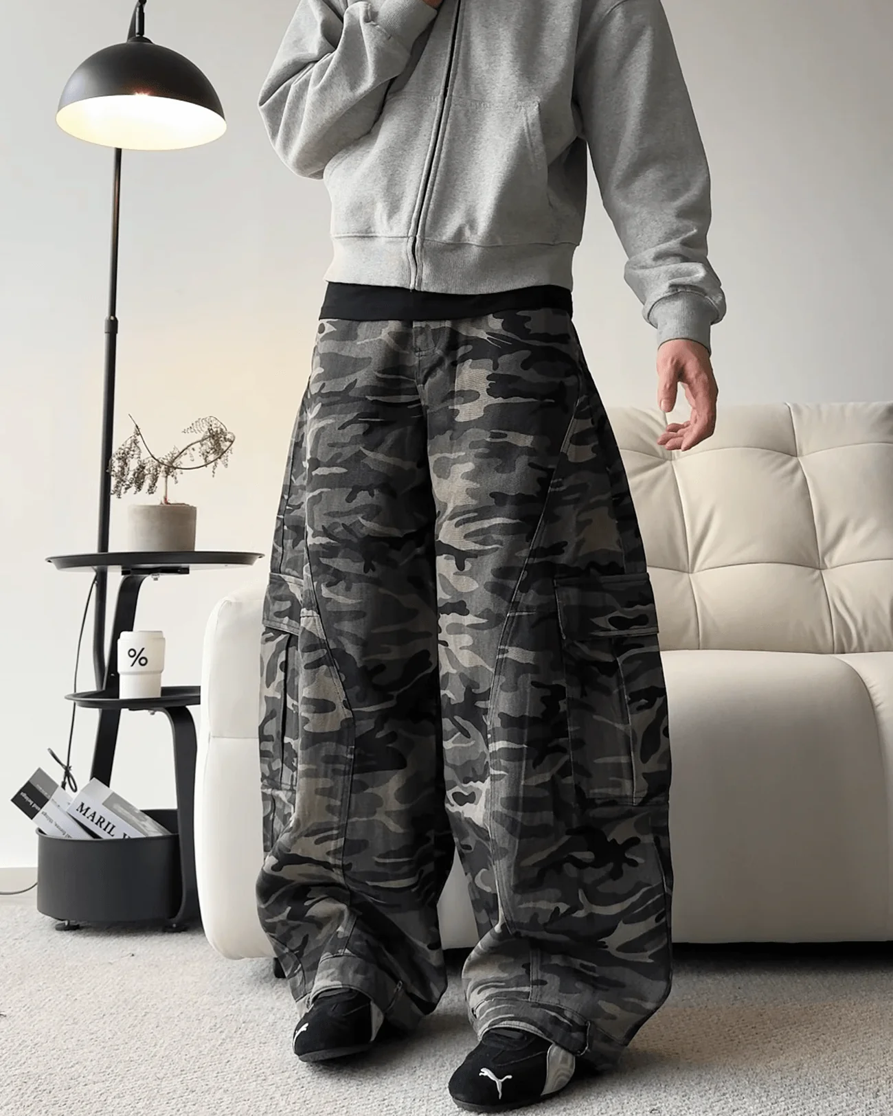 Camouflage Cargo Baggy Jeans - Image 4