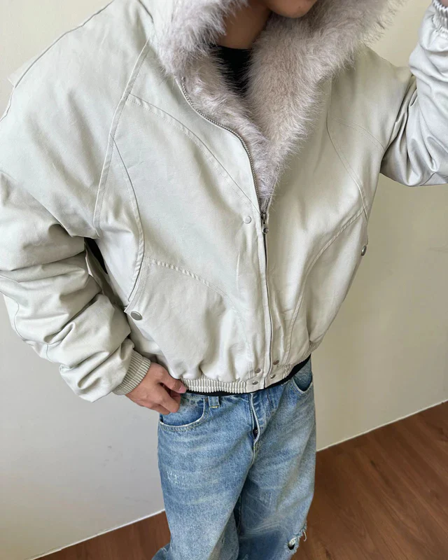 Camouflage Cargo Pants with Fur-Collar Jacket - Image 14