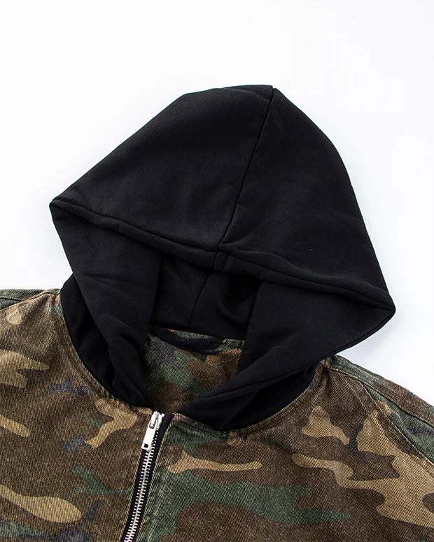 Camouflage Hooded Zip Jacket - Image 4